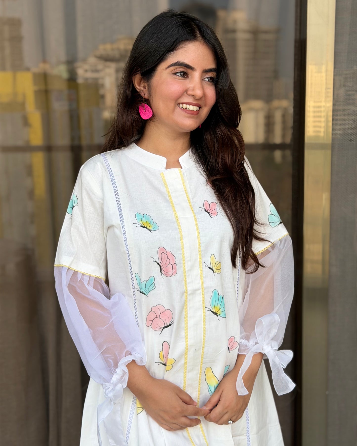 White Hand Painted Dress