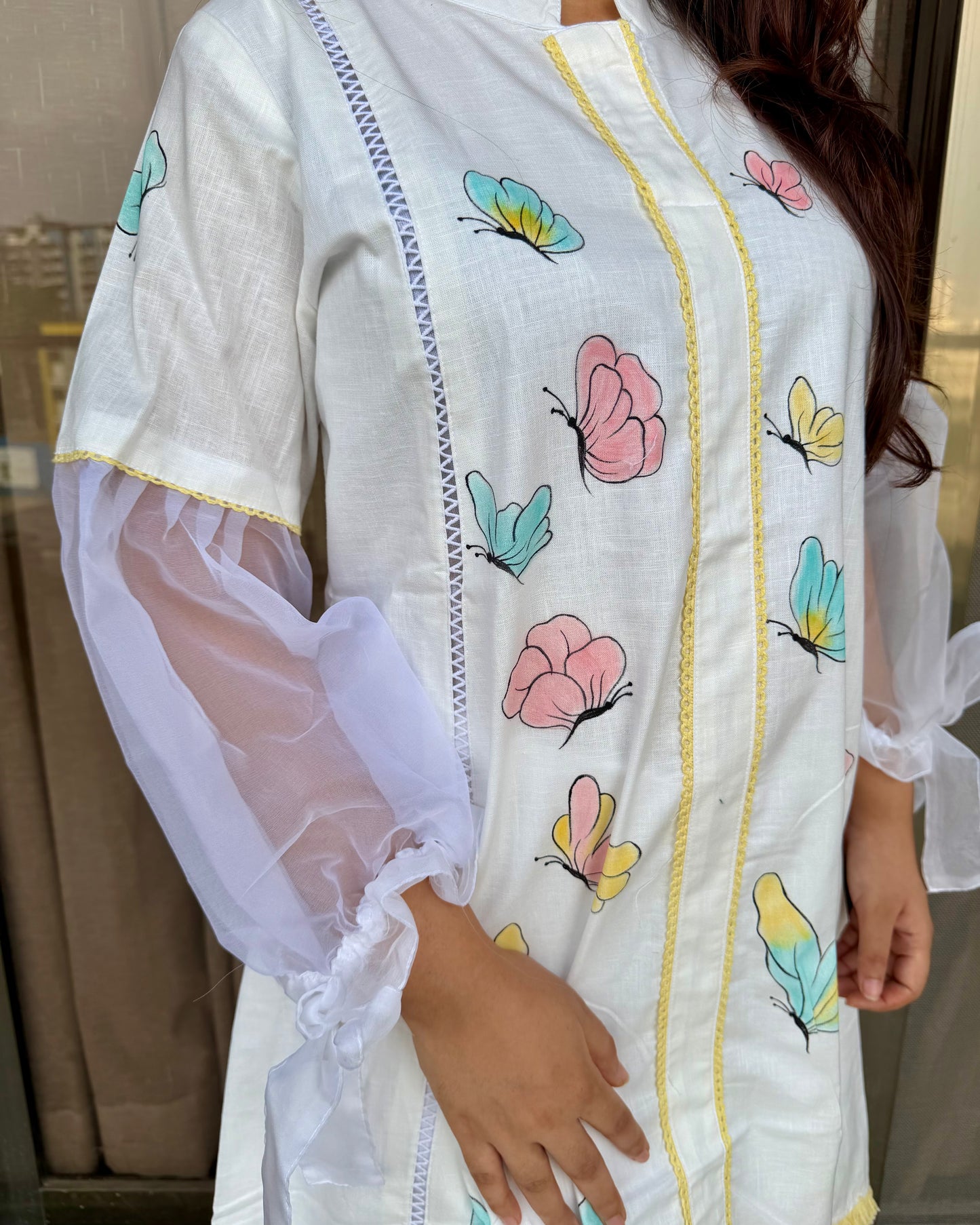 White Hand Painted Dress