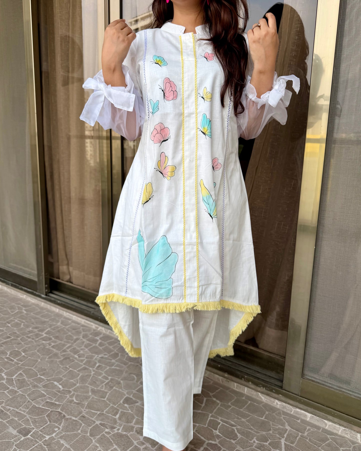 White Hand Painted Dress