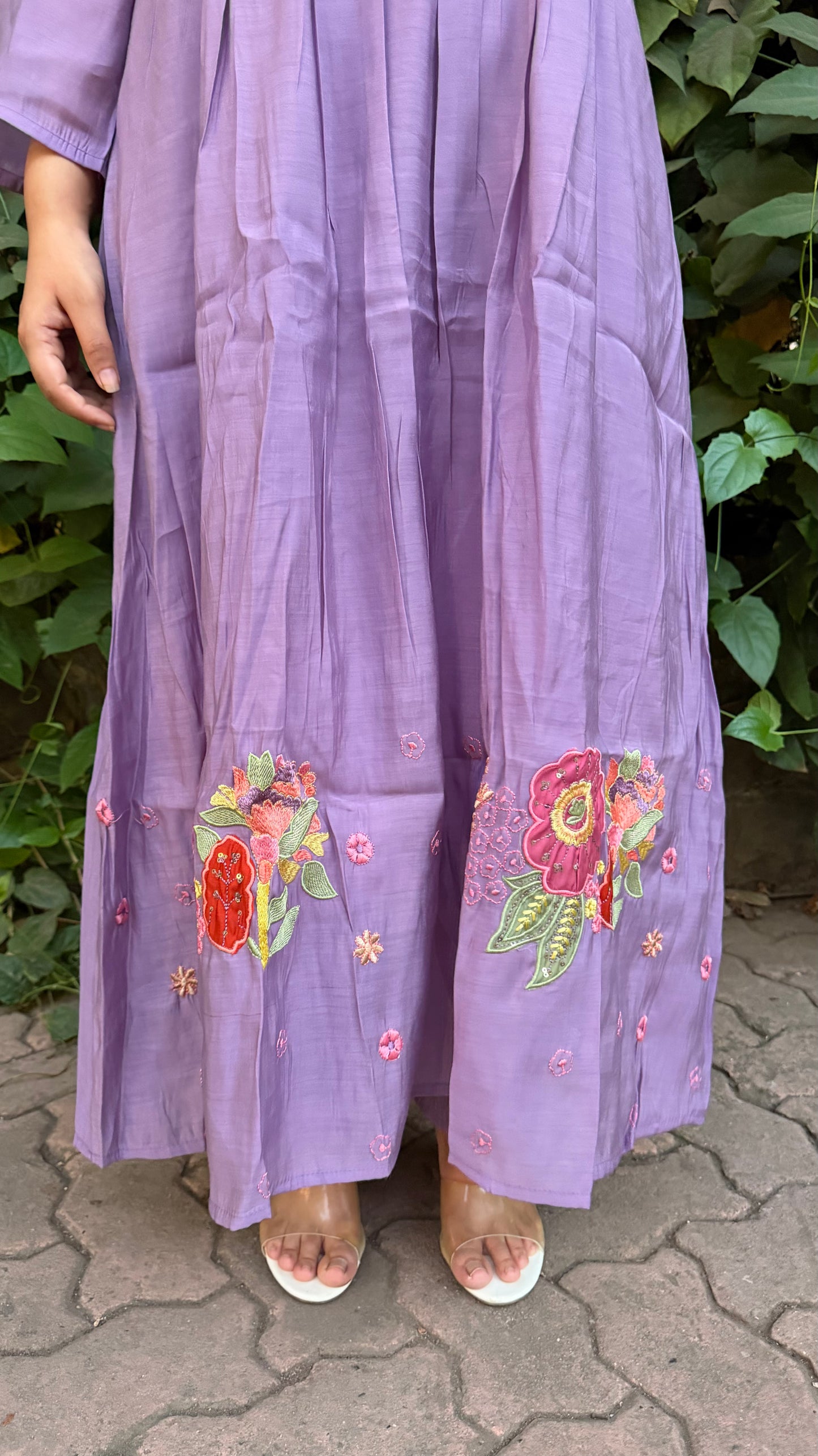 Lilac Serenity 3 Piece set in Mul-Chanderi